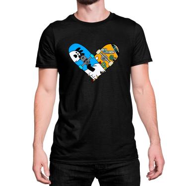 Imagem de Camiseta T-Shirt SK8 The Infinity Skate Coração Algodão