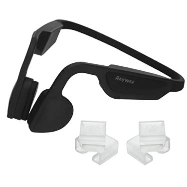 Imagem de Domary Fone de ouvido de condução óssea para natação Bluetooth 5.0 Headset Handfree Wireless Handset com FM IPX8 À prova d'água 16GB MP3 Player Open-Ear com microfone