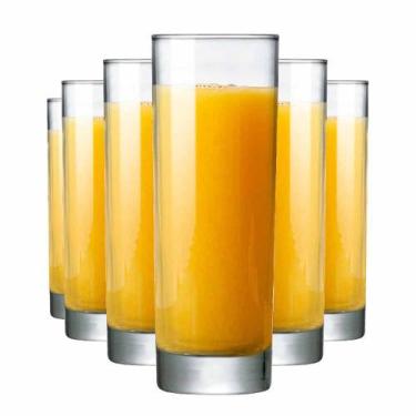 Jogo Copos Água Suco Conic Mix Vidro 415ml 6 Pcs