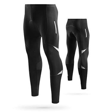Imagem de Andoer Calças de bicicleta reflexivas masculinas com gel acolchoado para ciclismo e calças de compressão Leggings Calças de bicicleta para andar ao ar livre