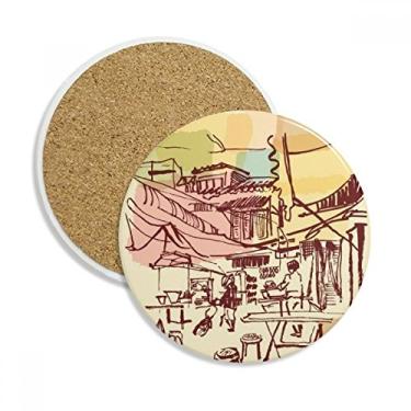 Imagem de Tailândia – Caneca de porta-copos próspera com proteção de mesa