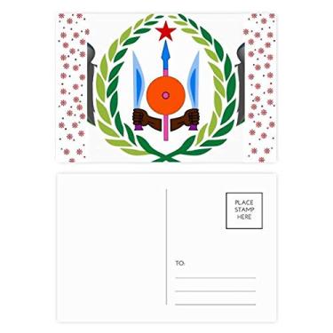 Imagem de Djibouti National Emblem Country Symbol Christmas Christmas Flower Celebration Cartão Postal Blessing Mailing Card