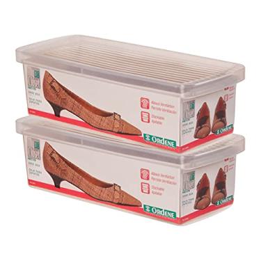 Imagem de Kit 2 Caixa Organizadora De Sapatos Pequena Para Closet Transparente