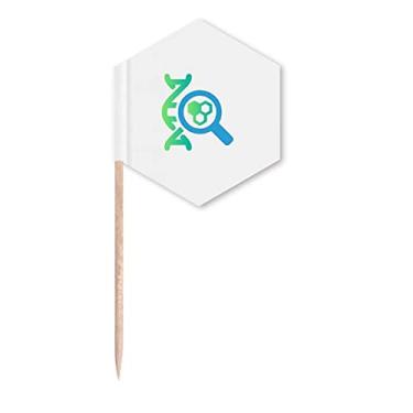 Imagem de Lupa de estrutura molecular com estrutura gene palitos de palito, palitos de cupcake, festa comemoração