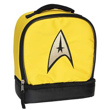 Imagem de Lancheira Star Trek The Original Series Captain Kirk bordada com logotipo de comando com compartimento duplo