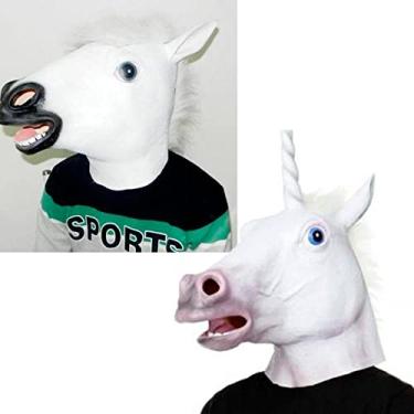 Imagem de Máscara Animais Unicórnio Cavalo Látex Halloween (Cavalo)