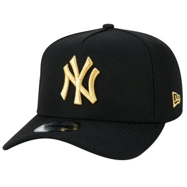 Imagem de Boné New Era 9FORTY A-Frame New York Yankees com Logo Dourado-Masculino