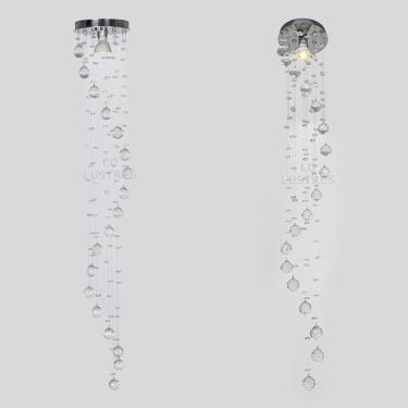 Imagem de Kit 02 Luminárias Modernas De Cristal Para Cabeceira De Cama