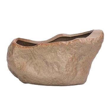 Imagem de WeiLaiKeQi Vaso de flores de cerâmica Recipientes para plantas de Leves e resistentes em forma de Vasos de treinamento de bonsai para jardim, Estilo C e Grande