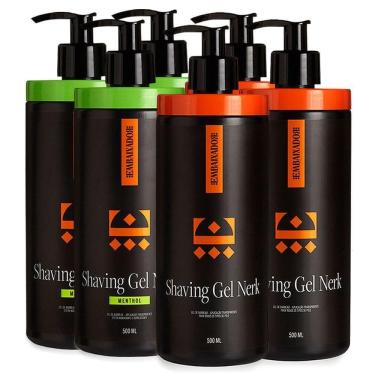 Imagem de Kit 3 Shaving Gel Nerk + 3 Shaving Nerk Menthol Embaixador 500Ml