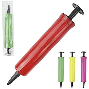 Imagem de Bomba Encher Balão Manual Inflar Bexiga Boia Bola Praticidade