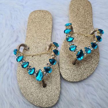 Imagem de Havaianas Feminina Personalizada com Glitter e Pedraria