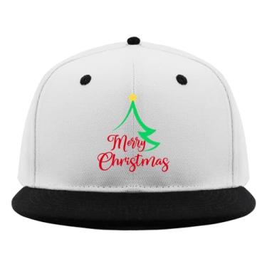 Imagem de Bonés de beisebol de Natal bonés de caminhoneiro para adolescentes retrô snapbacks, Branco, Tamanho Único