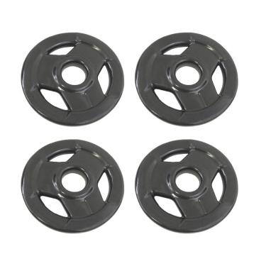Imagem de Kit 4 Anilhas Sport 1 Kg Emborrachada Furo Standad Preto