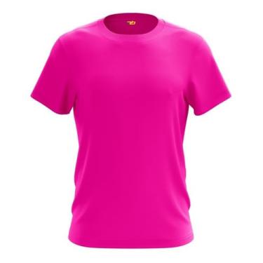 Imagem de Camisa Manga Curta para Academia Dry Fit Camiseta Masculina (M, Pink)