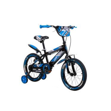 Imagem de Bicicleta bmx Sport Azul Cross Menino aro 16 com paralamas e rodinhas laterais