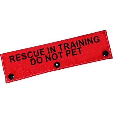Imagem de Coleira engraçada para cães Rescue in Training Do Not Pet Dog Leash Sleeve Presente de aniversário para animais de estimação (Rescue in Training-Manga)