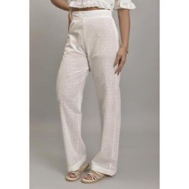 Imagem de Calça Pantalona Laise na Cor Off-White Dialogo Jeans-Feminino