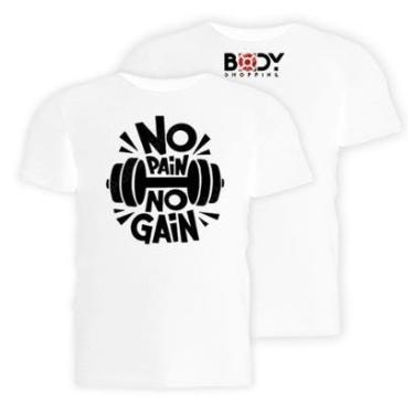 Imagem de CAMISETA NO PAIN NO GAIN - BODYSHOPPING (BRANCO G)-Unissex