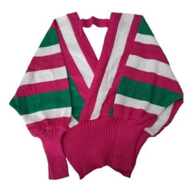 Imagem de Blusa De Frio Feminina Manga Longa Detalhe Nas Costas Linda-Feminino