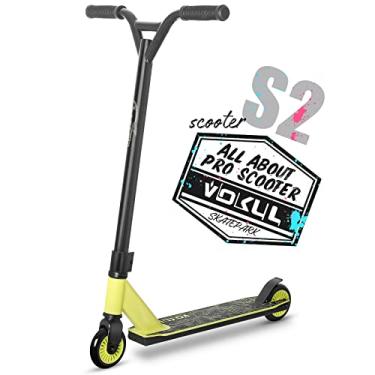 Imagem de VOKUL Scooters profissionais para adolescentes de 6 anos ou mais, trotinetes de truques para nível de entrada BMX (amarelo)