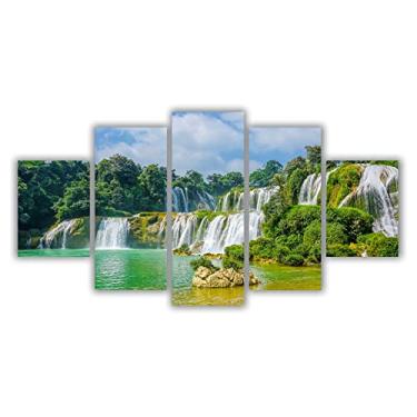 Imagem de x4adesivos Quadros Decorativos Mosaico MDF Paisagem Natureza Cachoeira 115x60cm