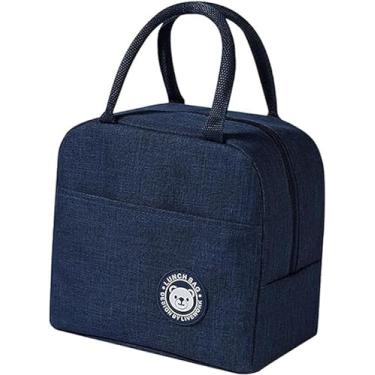 Imagem de Bolsa Térmica Premium 6L – Lancheira, Marmiteira Portátil para Alimentos e Bebidas Quentes/Frias – Ideal para Trabalho, Escola, Academia, Piquenique, Viagem (Azul)