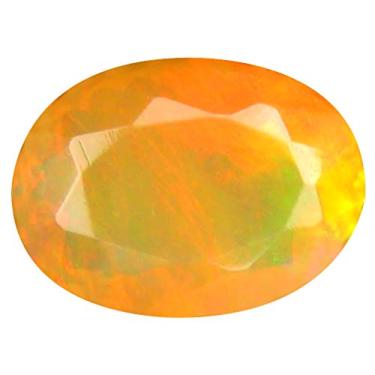 Imagem de 1,27 ct AAA+ Gem de qualidade corte oval (10 x 7 mm) opala arco-íris não aquecida genuína e extraída da pedra preciosa solta da Terra