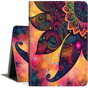 Imagem de Capa para Galaxy Tab A 8.0 2019, capa protetora de couro PU à prova de choque para tablet Samsung Tab A 8.0 polegadas modelo SM-T290 / SM-T295, mandala