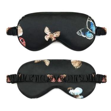 Imagem de Máscara de dormir com enchimento de camada dupla e tira elástica para uma noite de sono perfeita (Borboleta)