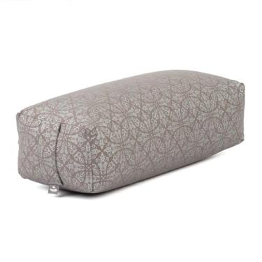 Imagem de YOGATERIA Bodhi Almofada Retangular | Bolster Salamba Maharaja Estampado |P/ Meditação, Relaxamento e Yoga Restaurativa | Recheio de Kapok / fibra de paina e capa em algodão 64cm x 25cm x 17cm (Raja / nude)
