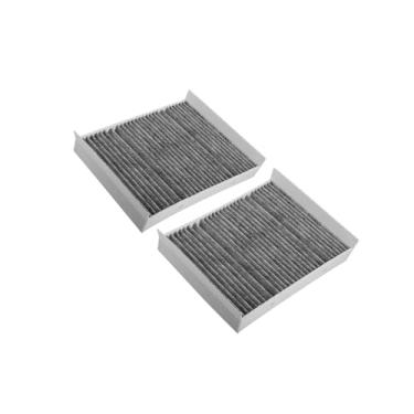 Imagem de Motoforti Filtro de ar de cabine No.2228300418 26.0 cmx18.5 cmx5.0 cm Filtro de ar do motor para Mercedes-Benz S450 2018-2020 Poliuretano Cinza (conjunto de 2) Longa duração