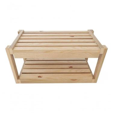Imagem de Conjunto Sapateiras De Madeira Dupla Dobráveis Organizadoras E Armário Para Cozinha De Madeira Porta