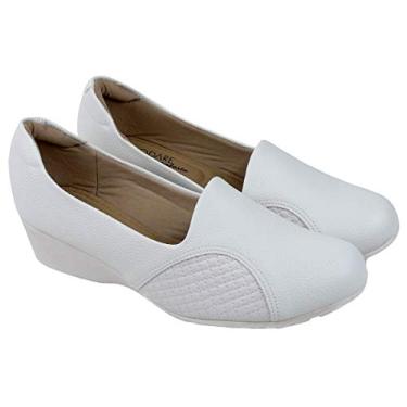 Imagem de Mocassim Anabela Napa Sense Flex/Pele Strech, Modare, Feminino, Branco, 33
