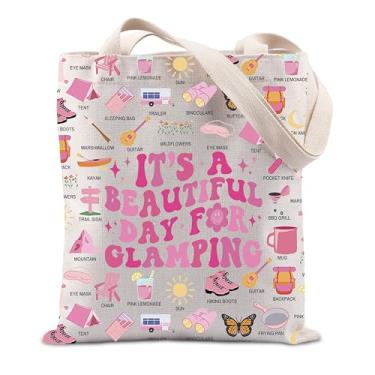 Imagem de TIIMG It's Beautiful Day For Glamping Gift Camping Lover Gift Summer Glamping Lover Gift Family Picnic Tote Bag, Glamping, big