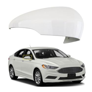 Imagem de Capa de retrovisor, tampas de espelho lateral branco pérola brilhante para Ford Fusion 2013-2021 Monteo capa de proteção de espelho retrovisor de plástico ABS tampa protetora de espelho dianteiro do