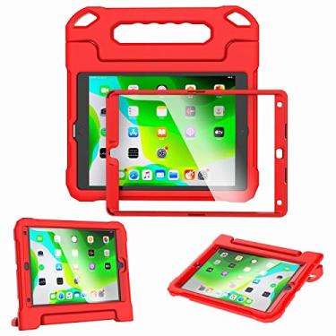 Imagem de A ADENK Capa infantil para iPad de 10,2 polegadas 9ª/8ª/7ª geração 2021/2020/2019 - com protetor de tela integrado, capa infantil leve à prova de choque com suporte para iPad de 10,2 polegadas 2021