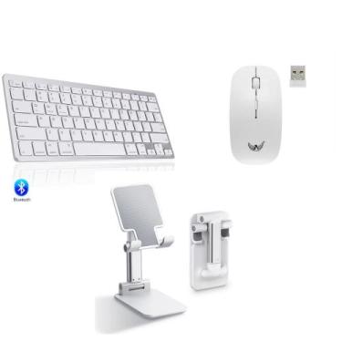 Imagem de Teclado + Suporte + Mouse S/ Fio + Caneta Touch P Tablet Samsung Galax