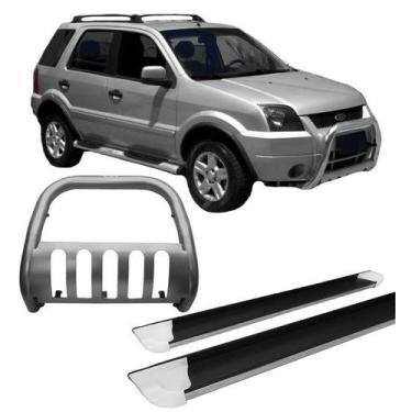 Imagem de Kit Quebra Mato Estribo Personalizado EcoSport Grafite - HOZZ