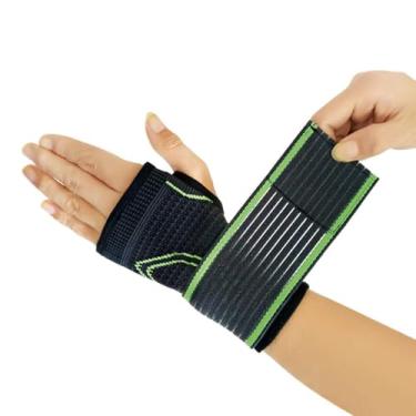 Imagem de Munhequeira Protetora Ajustável Alta Compressão para Mão e Pulso Prevenir Lesões Tendinite