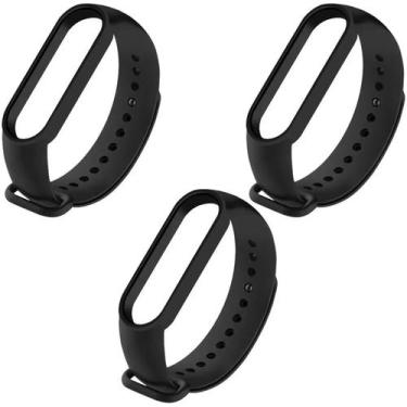 Imagem de Kit 3 Pulseiras Relogio Inteligente Smartband Smartwatch Silicone 25cm
