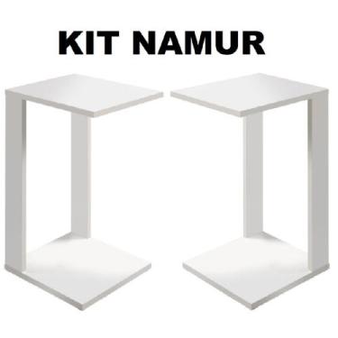 Imagem de Kit Duas Mesas Laterais Para Sala - Móveis C.