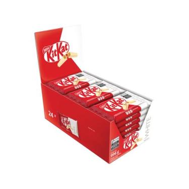 Imagem de Chocolate Kit Kat White Chocolate Branco 24 Unidades Nestlé, 996g, Cho