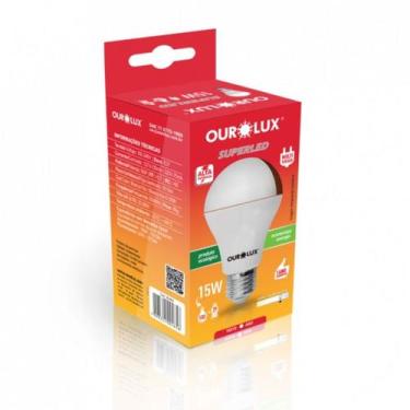 Imagem de Lampada LED Bulbo OUROLUX, Branca, 15W, Bivolt, Base E27