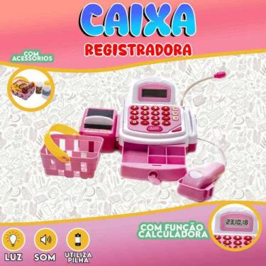 Imagem de Caixa de Mercadinho de Brinquedo Crianças 3 4 5 6 7 anos - DM Toys