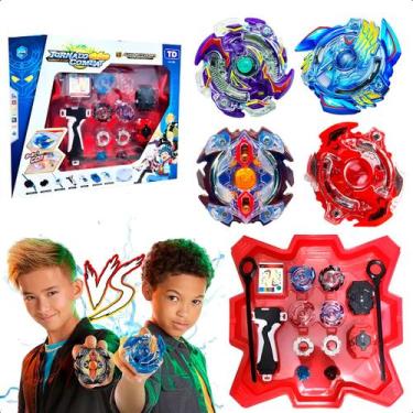 Imagem de Kit 4 Beyblade + 2 Lançadores e Arena De Batalha Completo - Klizz, Var