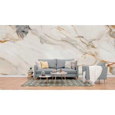 Imagem de Papel de Parede Painel 3D Mármore Calacata Bege 4M Revestimento Auto C