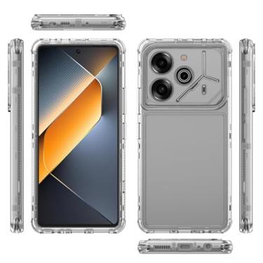 Imagem de Elubugod Compatível com Tecno Pova 6, capa protetora 3 em 1 antiqueda e absorção de choque compatível com Tecno Pova 6 Pro 5G LI9 capa transparente