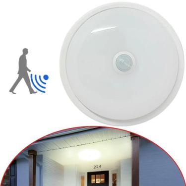 Imagem de Plafon Painel LED Sobrepor Redondo 18w Sensor Presença 18w Luminária11