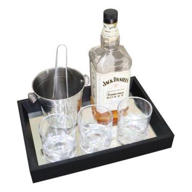 Imagem de Bandeja Espelhada Quarto Cozinha Banheiro Lavabo 23x33cm - Fuinha Shop